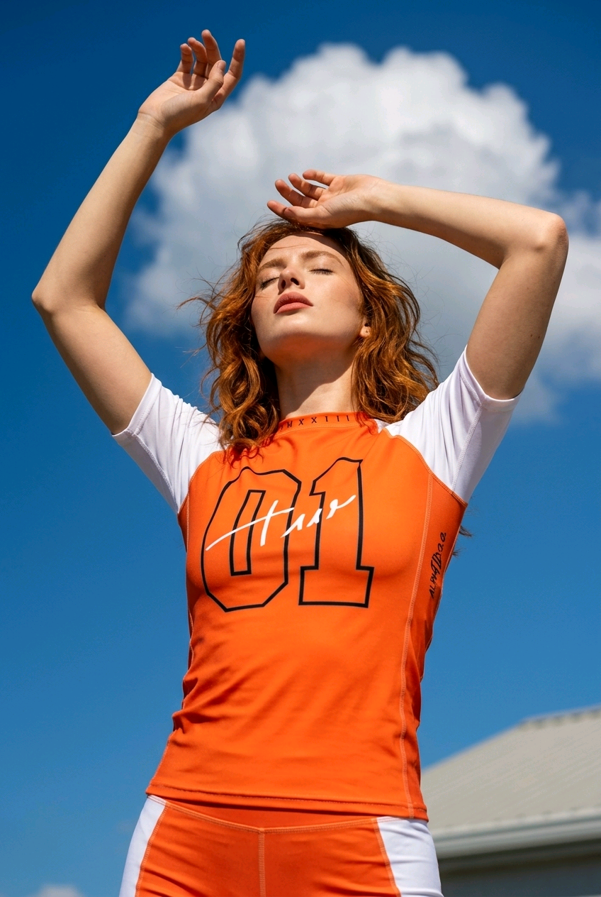 "Orange Impulse X7" Premium Rashguard