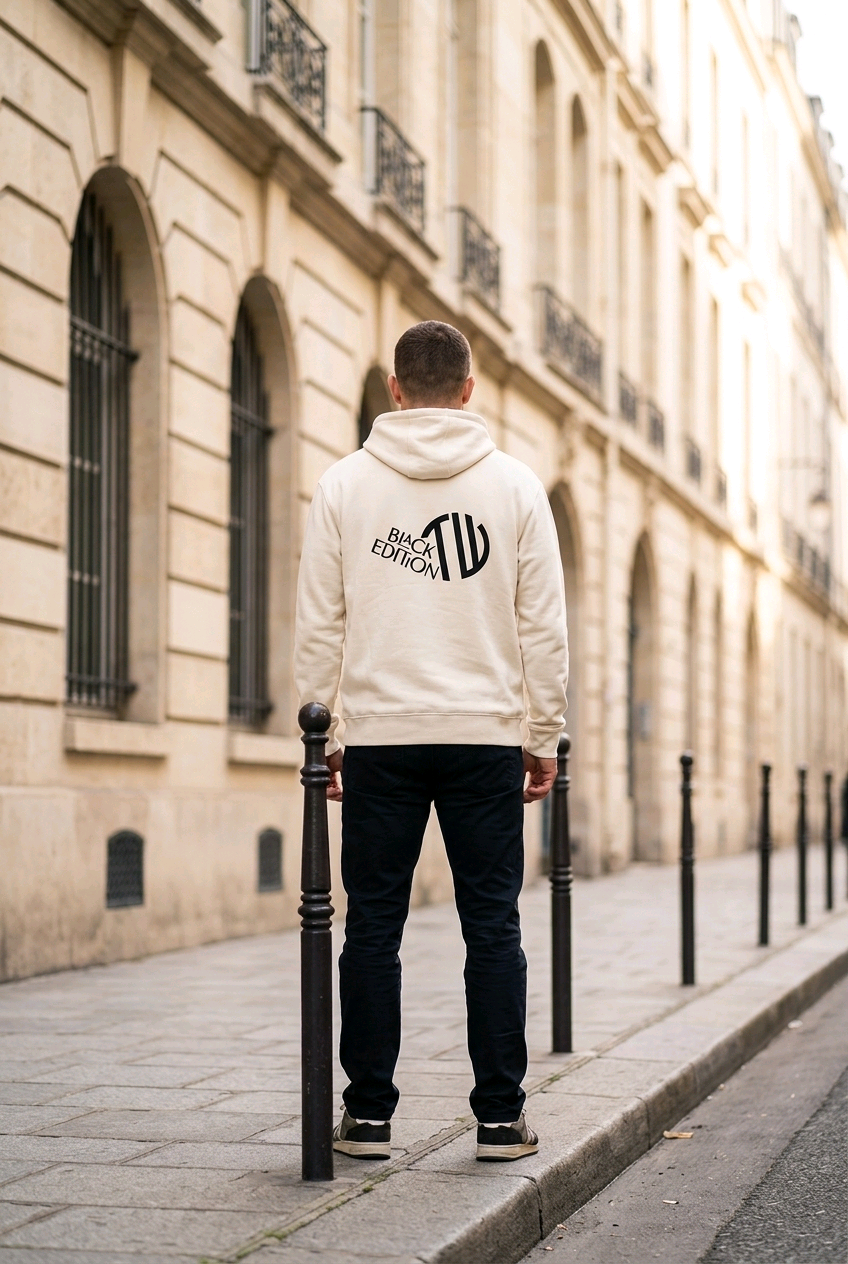 "Deep Black Signature" Premium-Zip-Hoodie