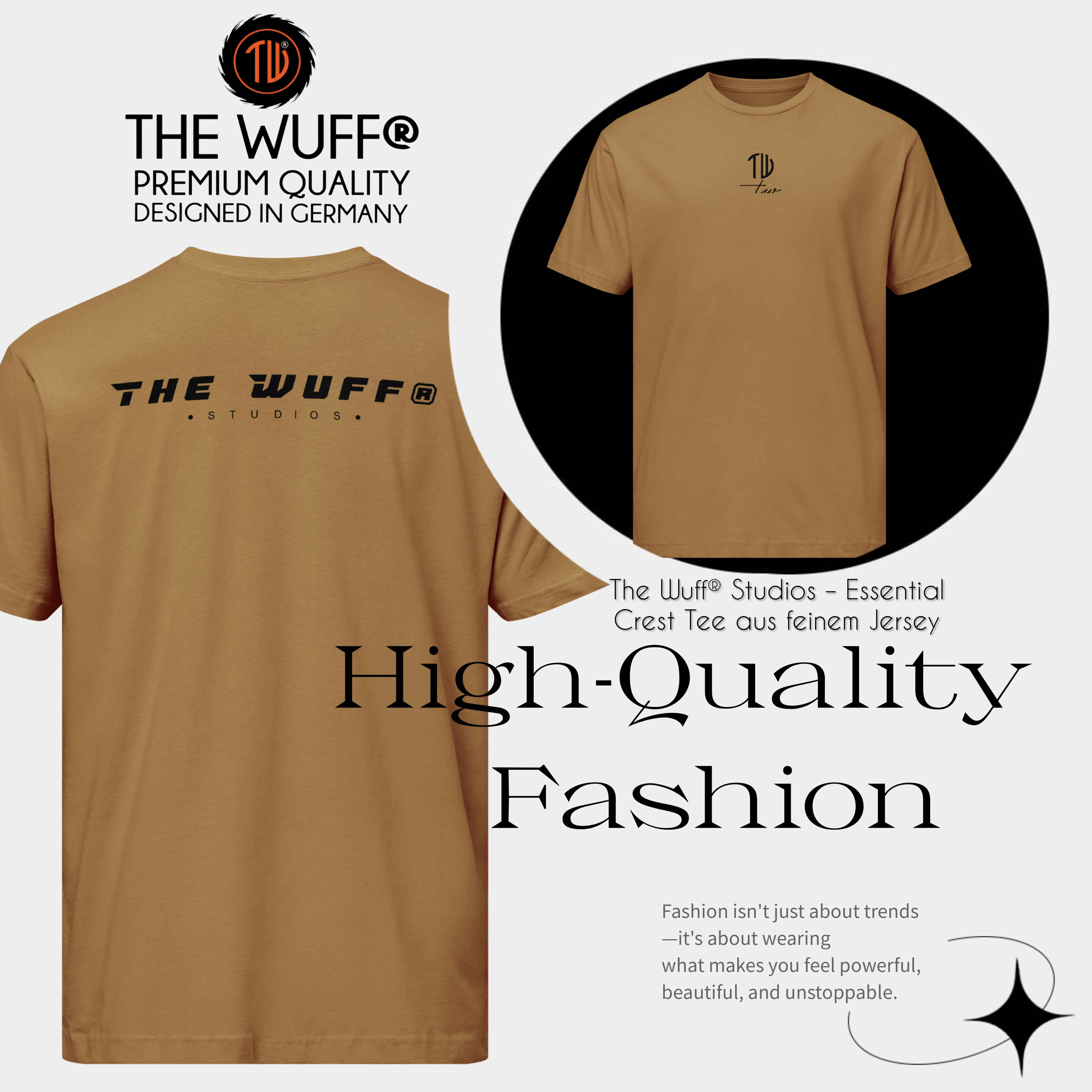 The Wuff® Studios – Essential Crest Tee aus feinem Jersey