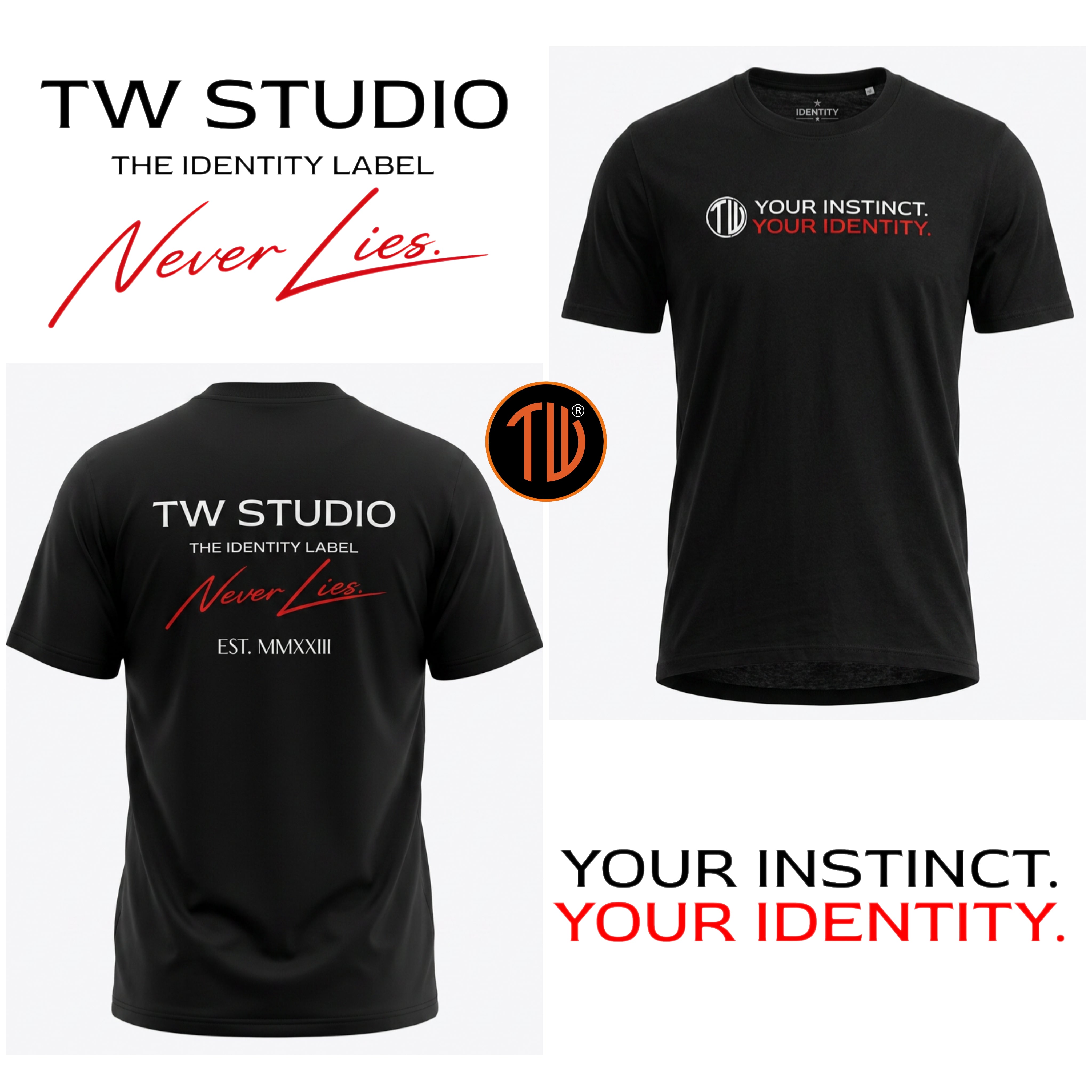 THE IDENTITY LABEL “INSTINCT NEVER LIES” Organic Unisex Tee