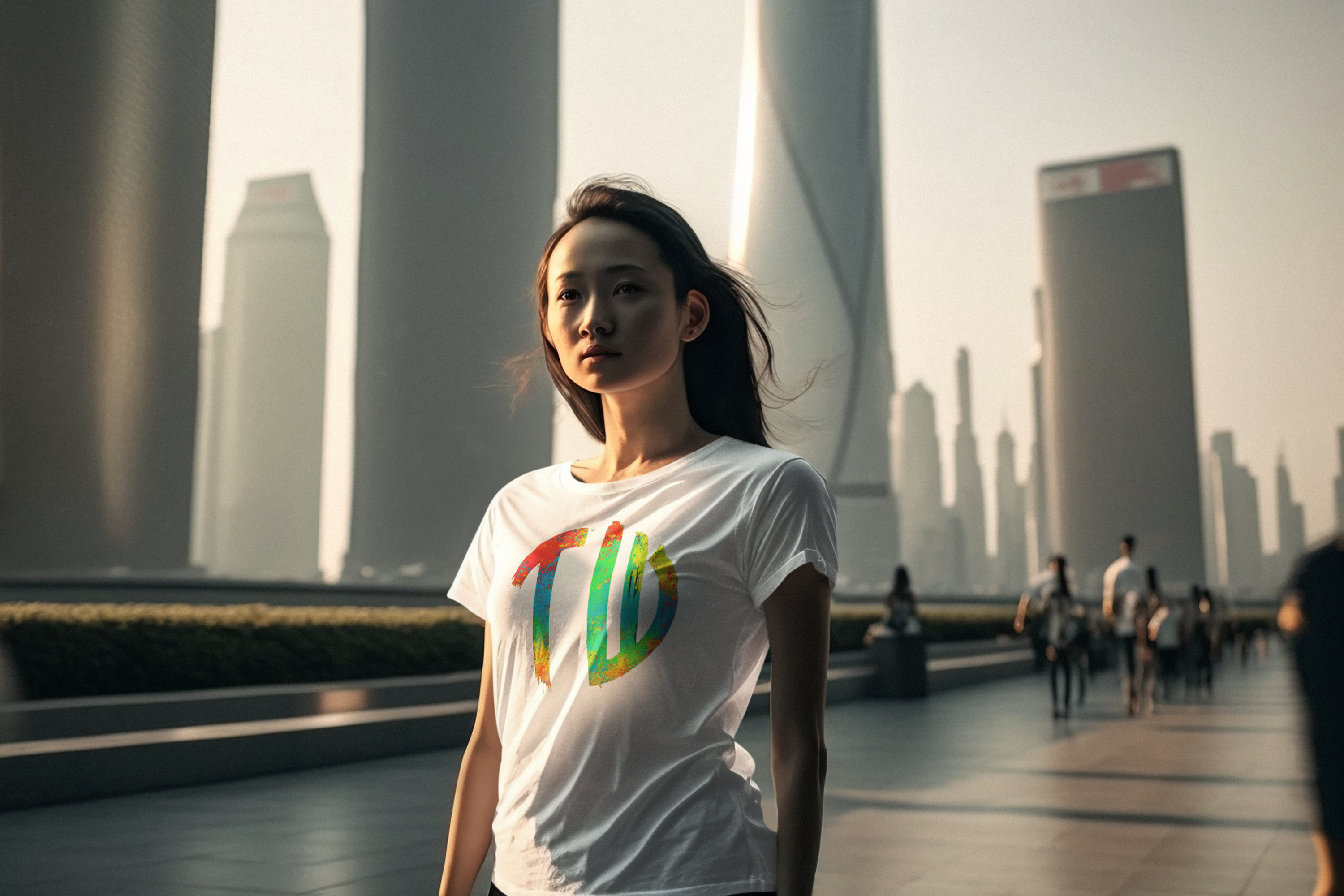 ai-generated-mockup-of-a-woman-wearing-a-t-shirt-in-shanghai-m32505.png