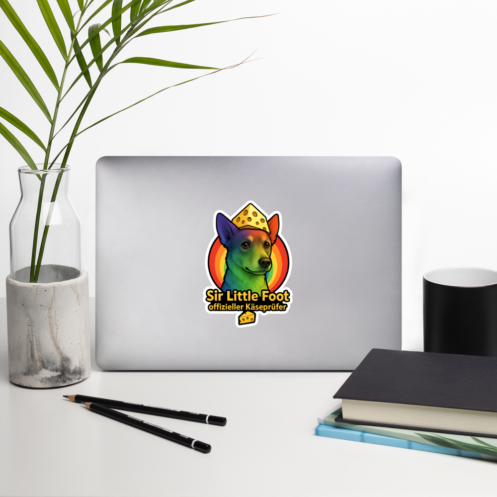 Premium Vinyl Aufkleber "Sir Little Foot offizieller Käseprüfer"